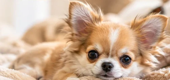 Chihuahua disteso su una coperta