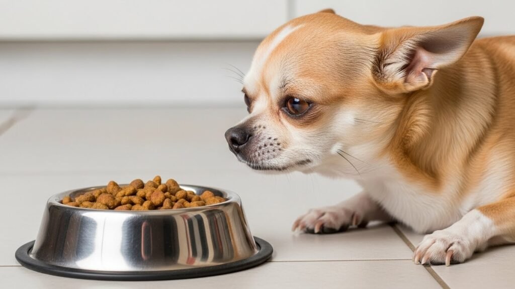 cosa significa quando il cane annusa il cibo e non mangia