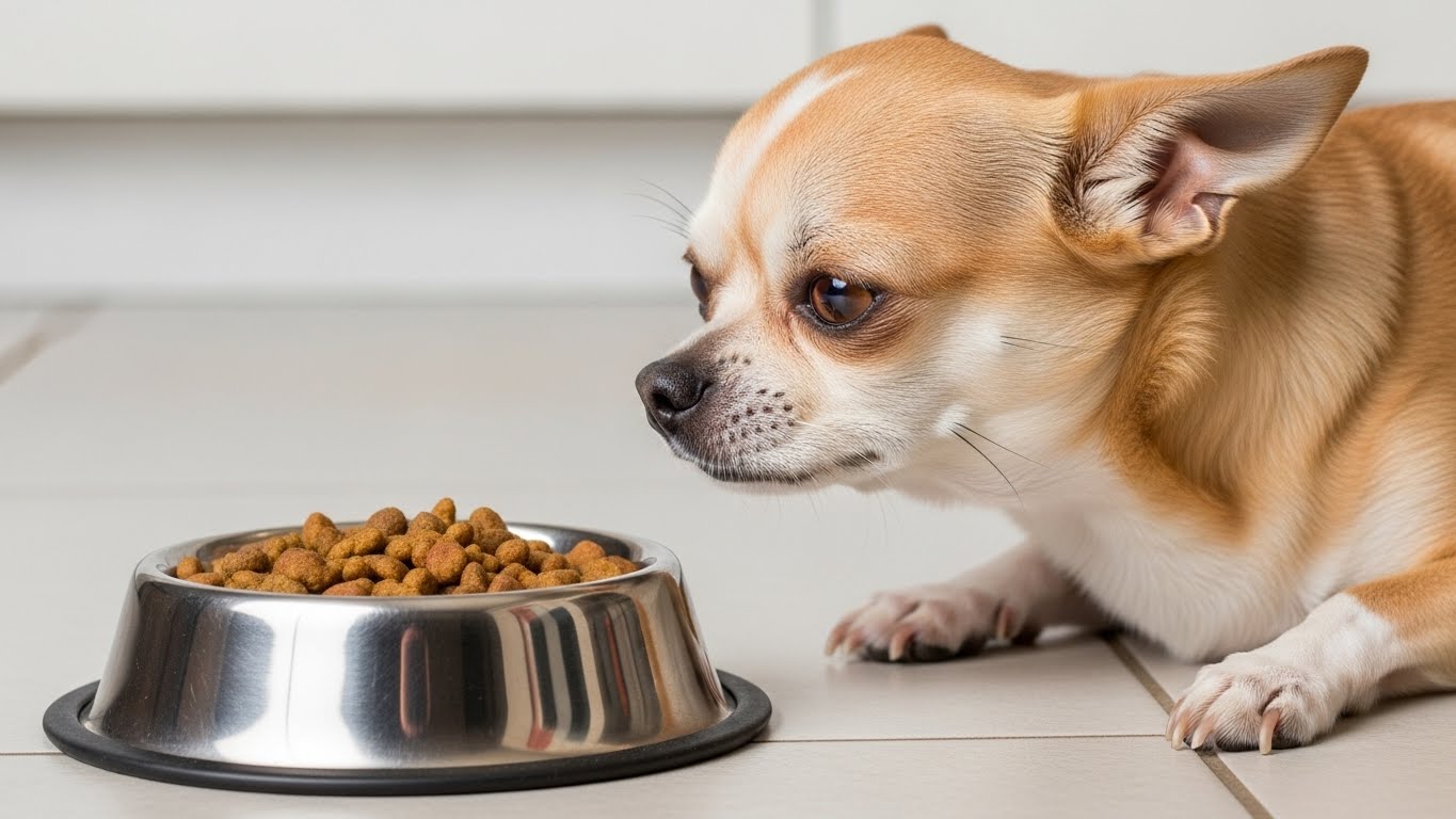 cosa significa quando il cane annusa il cibo e non mangia